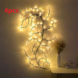 Christmas Vine Light: Flexible willow branch LED lights for festive decoration