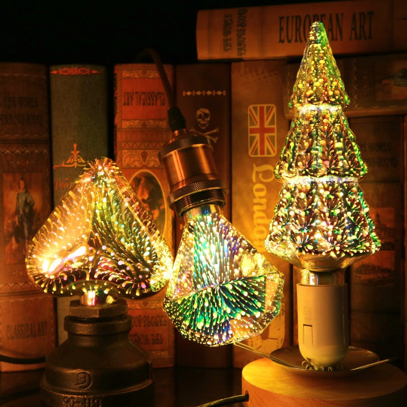 3D Fireworks Decorative Light Bulb - A sparkling accent to your Christmas decorations