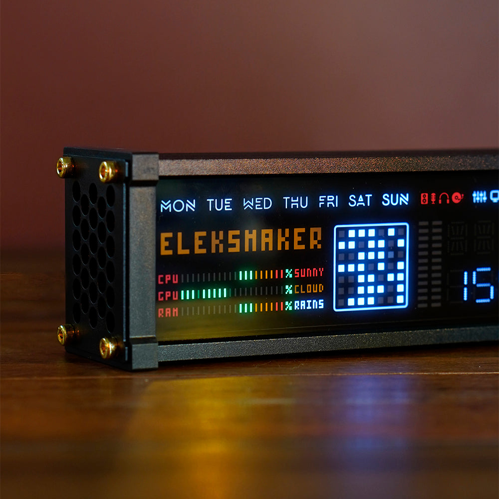 Creative Retro VFD Clock - Electronic Time VFD Display - Perfect Gift for Boyfriend - Digital LED Dot Matrix Music Frequency Spectrum