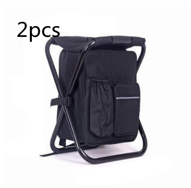 Multifunctional outdoor folding chair with cooler bag