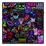 50 New neon stickers for car, trunk, cell phone and water cup